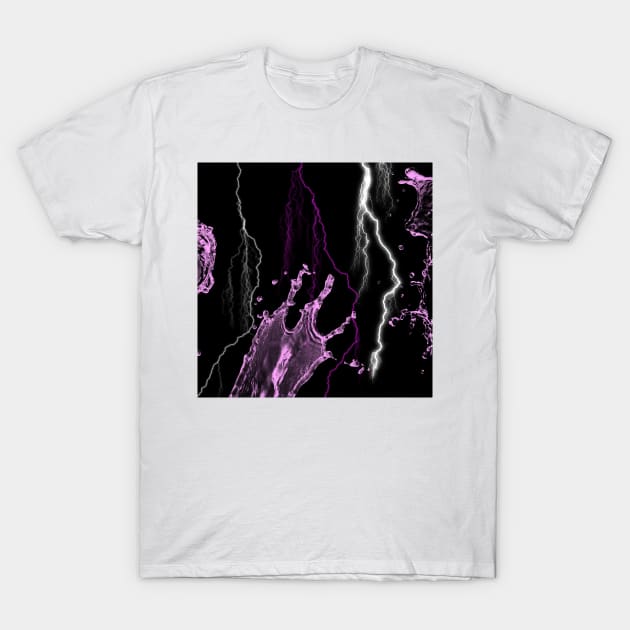 waves and lightning T-Shirt by MeditativeLook